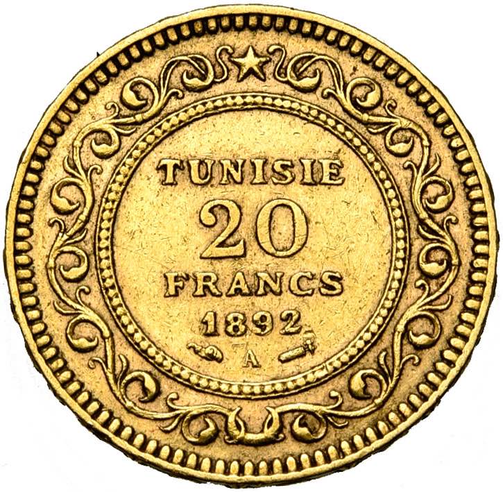 TUNISIA, French Protectorate, `Ali Bey (AD ... 