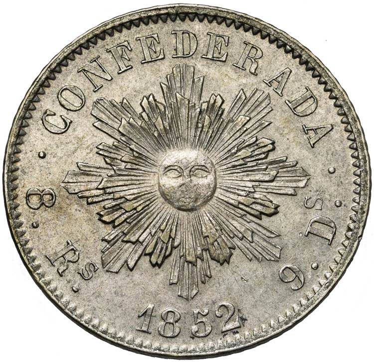 ARGENTINE, CORDOBA, AR 8 reales, 1852. K.M. ... 