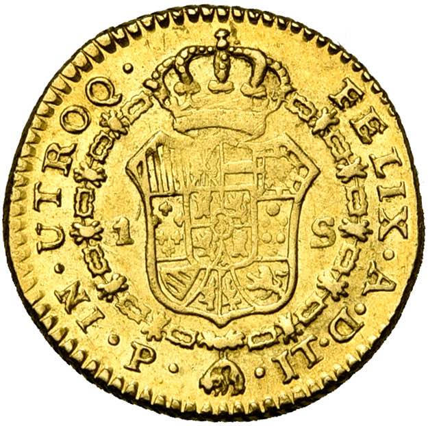 COLOMBIE, Charles IV (1788-1808), AV escudo, ... 