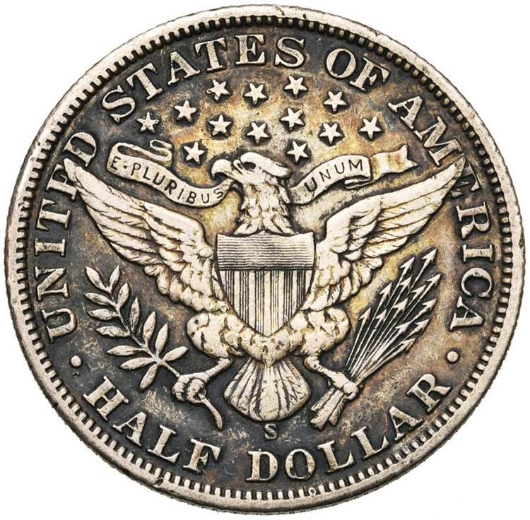 ETATS-UNIS, AR 1/2 dollar, 1901S.