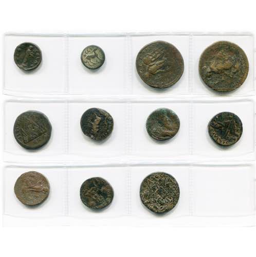 AE lot de 11 bronzes: Troade, Alexandrie, ... 