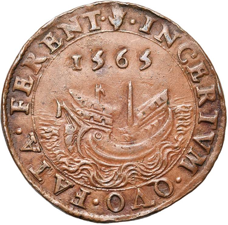 PAYS-BAS MERIDIONAUX, Cu jeton, 1565, ... 