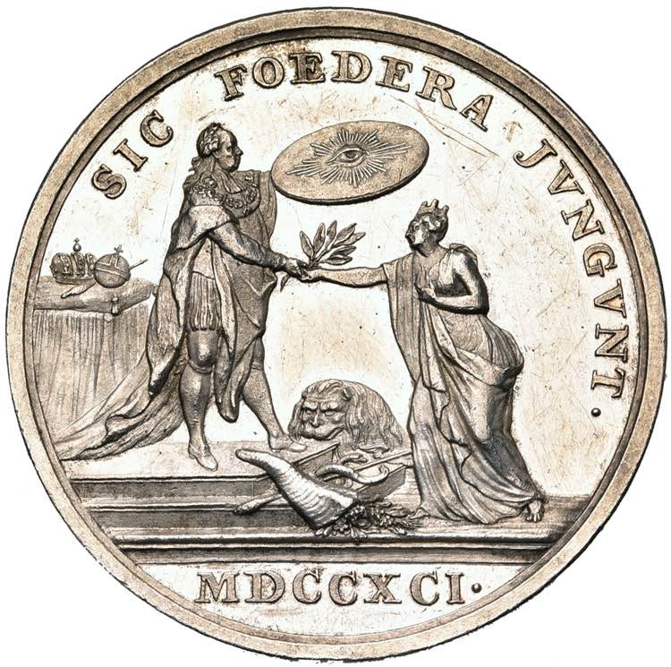 PAYS-BAS MERIDIONAUX, AR médaille, 1791, ... 