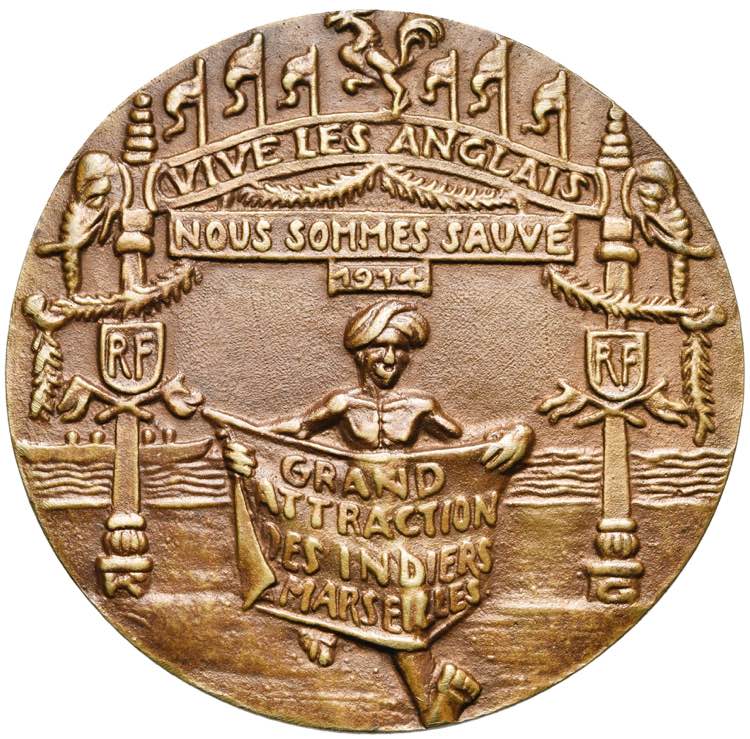 ALLEMAGNE, AE médailles satirique, 1914, K. ... 