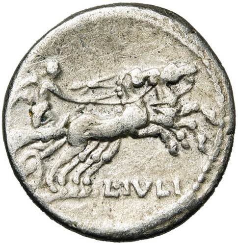 L. Iulius, AR denier, 101 av. J.-C., Rome. ... 