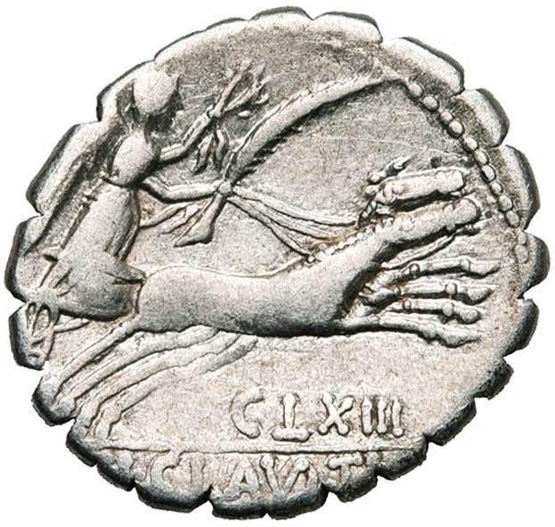 Ti. Claudius Nero, AR denier serratus, 79 ... 