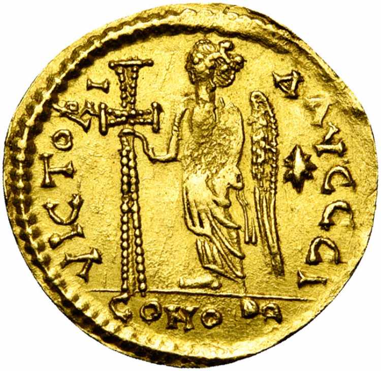 Anastase Ier (491-518), AV solidus, 492-507, ... 