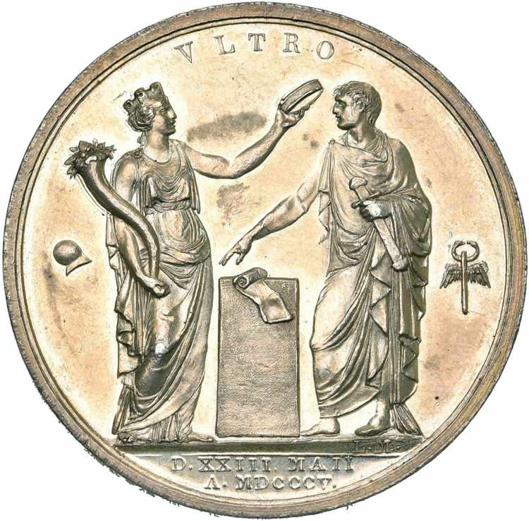 ITALIE, AR médaille, 1805, Manfredini. ... 