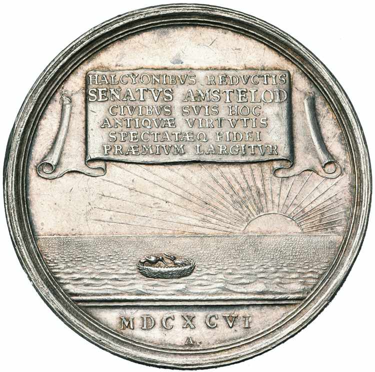 PAYS-BAS SEPTENTRIONAUX, AR médaille, 1696, ... 