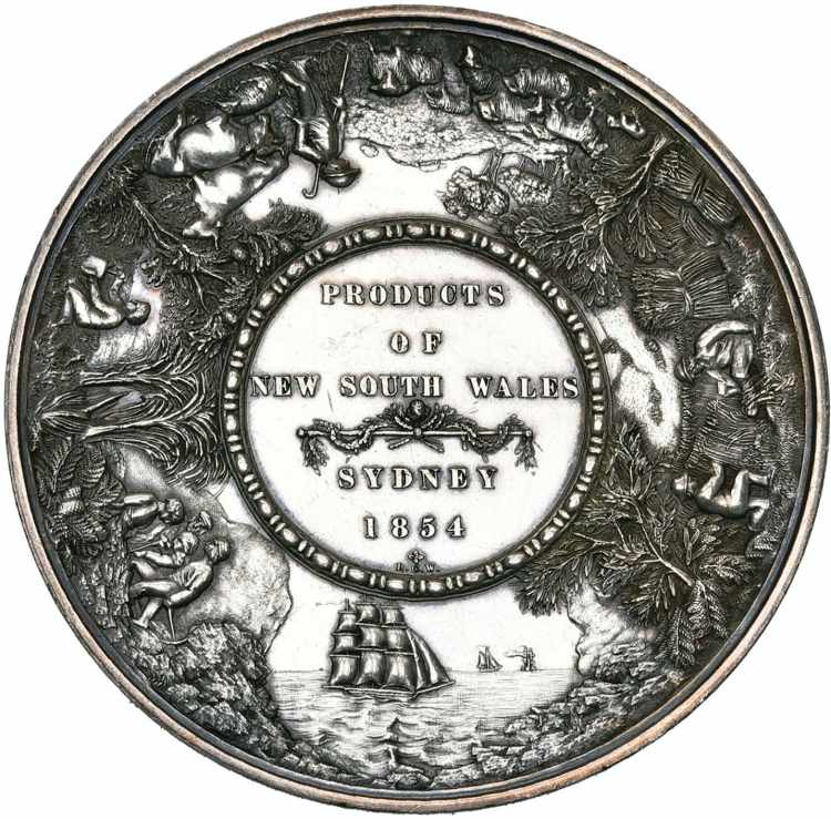 AUSTRALIE, AR médaille, 1854/1855, Wyon. ... 