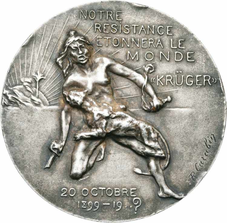 AFRIQUE DU SUD, AR médaille, 1900, Carabin. ... 