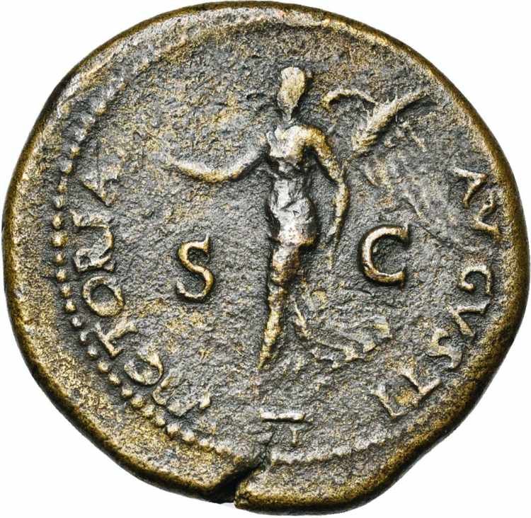NERON (54-68), AE dupondius, 65, Lyon. D/ ... 