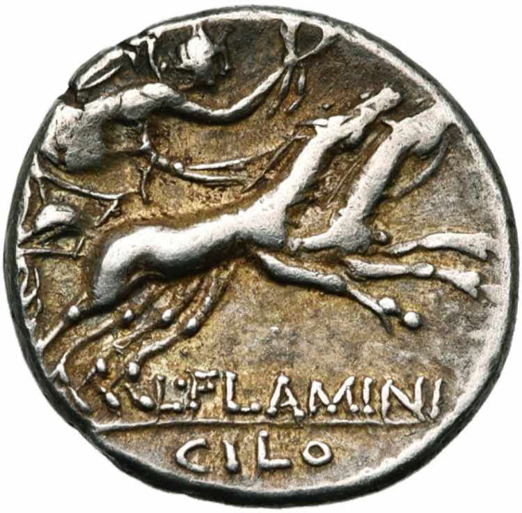 L. Flaminius Chilo, AR denier, 109-108 av. ... 