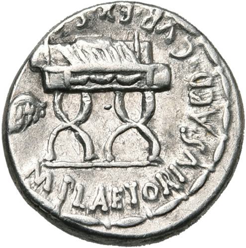 M. Plaetorius Cestianus, AR denier, 67 av. ... 