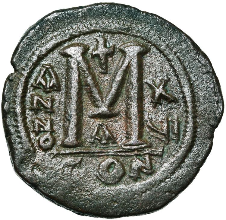 Justinien Ier (527-565), AE follis, an 16, ... 