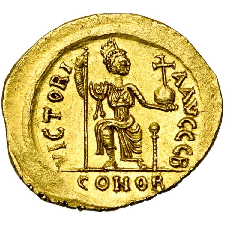 Justin II (565-578), AV solidus, ... 