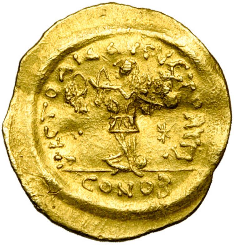 Justin II (565-578), AV tremissis, ... 