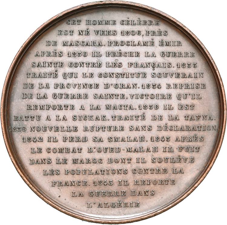 ALGERIE, AE médaille, 1846, Jouvenel. Abd ... 