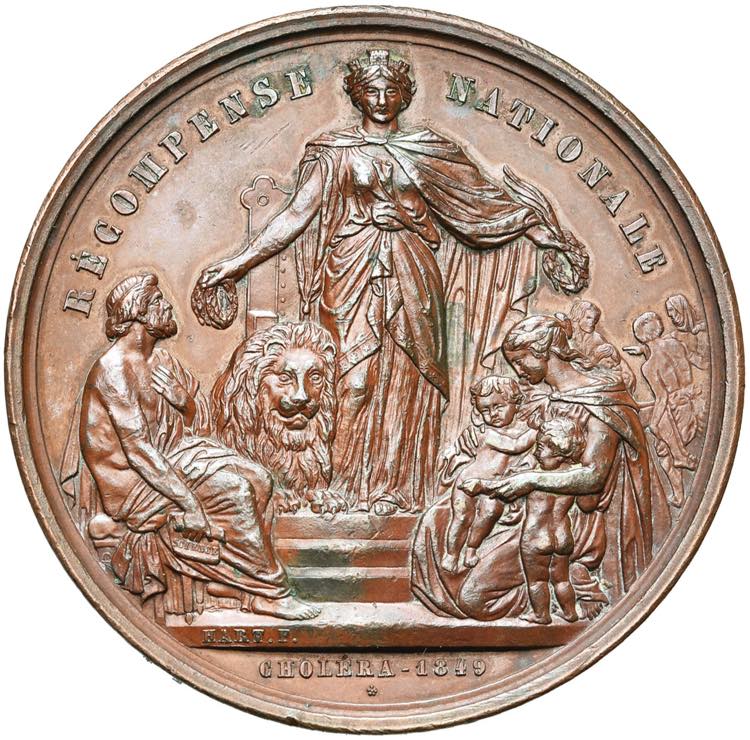 BELGIQUE, AE médaille, 1849, Hart. ... 