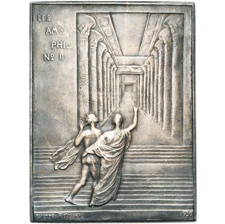BELGIQUE, AR plaquette, 1930, Rousseau. Les ... 