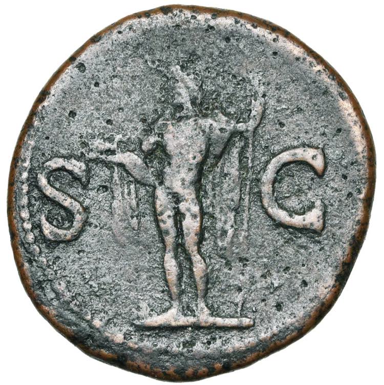 AGRIPPA (†12), AE as, 37-41, Rome. Frappé ... 