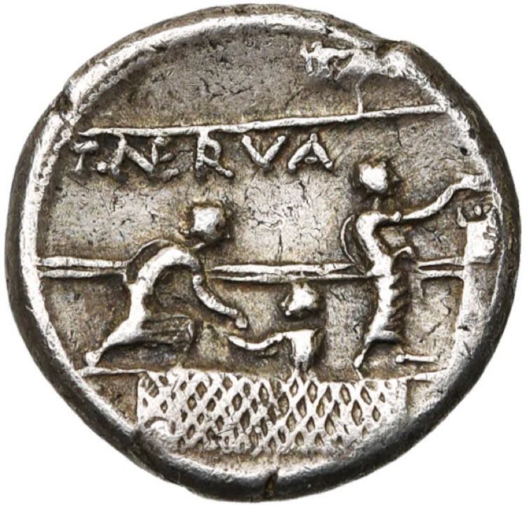 P. Licinius Nerva, AR denier, 113-112 av. ... 