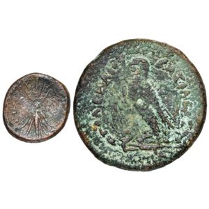 ROYAUME LAGIDE, lot de 2 bronzes: Ptolémée ... 