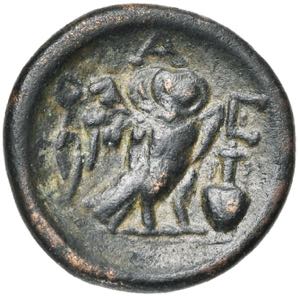 ATTIQUE, ATHENES, AE bronze, vers 224-198 ... 