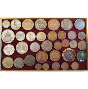 BELGIQUE, lot de 35 médailles, dont: 1839, ... 