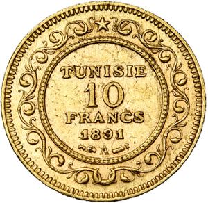 TUNISIA, French Protectorate, `Ali Bey (AD ... 