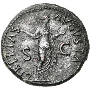 CLAUDE (41-54), AE as, 41-50, Rome. D/ TI ... 