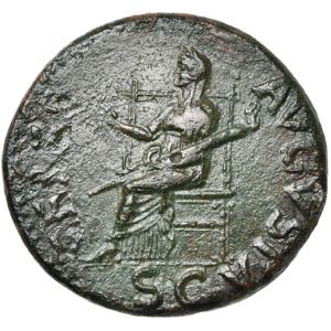 CLAUDE (41-54), AE dupondius, 50-54, Rome. ... 