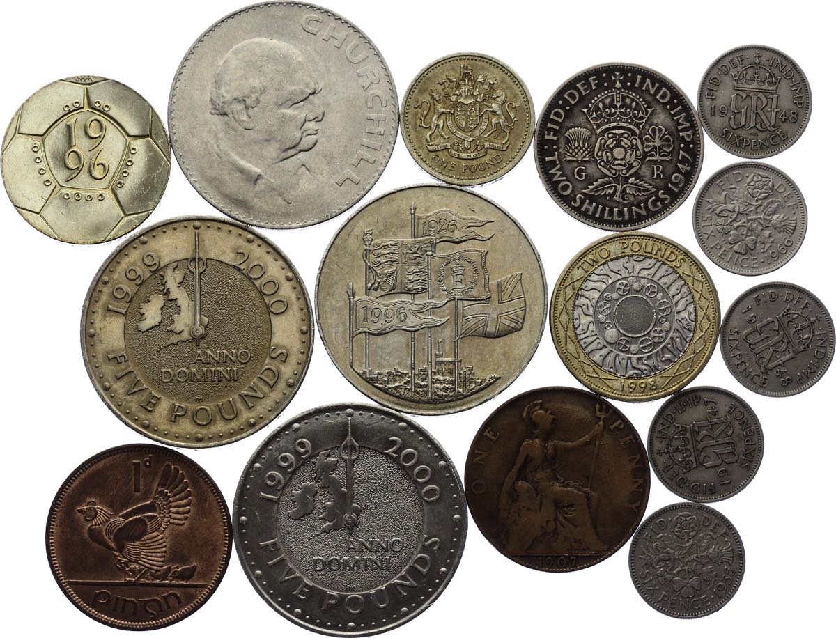 A lot of british. Монета Лос Анджелес. Coins and Notes of great Britain альбом. Фартинг монета. 15 Coins.