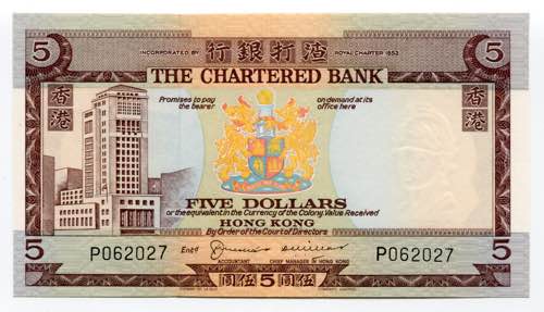 Hong Kong The Chartered Bank 5 ... 