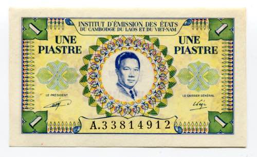 French Indochina 1 Piastre/ 1 Dong ... 