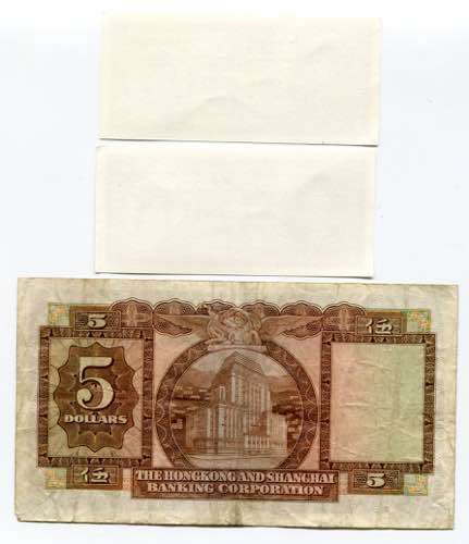 Hong Kong 2 x 1 Cent & 5 Dollars ... 