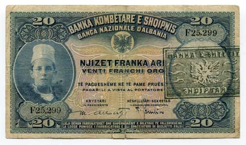 Albania 20 Franka Ari 1945 (ND) - ... 