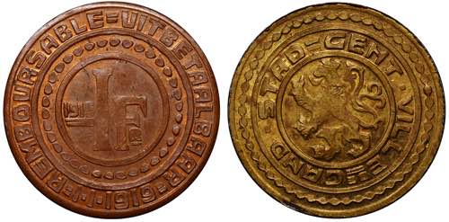 Belgium Ghent 1 Franc 1915 - KM# ... 