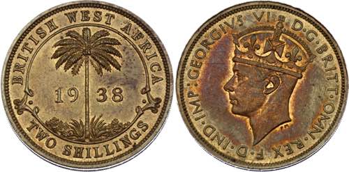 British West Africa 2 Shillings ... 