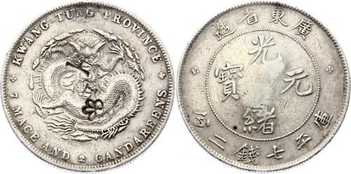 China Kwangtung 1 Dollar 1890 - ... 