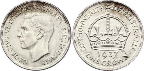 Australia 1 Crown 1937 - KM# 34; ... 