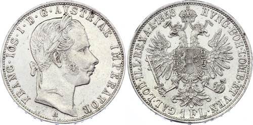 Austria 1 Florin 1858 A - KM# ... 