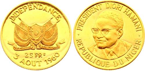 Niger 25 Francs 1960 (ND) - KM# 2; ... 