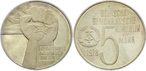 Germany - DDR 5 Mark 1978 A Proof ... 