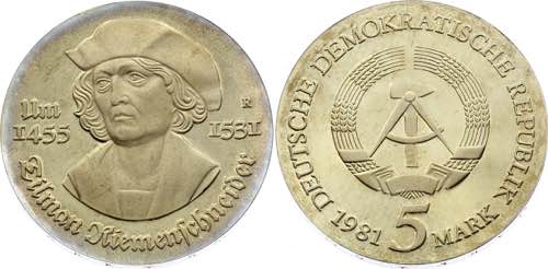 Germany - DDR 5 Mark 1981 Proof - ... 