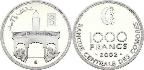 Comoros 1000 Francs 2002 Rare - ... 