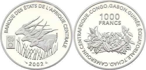 Central African States 1000 Francs ... 