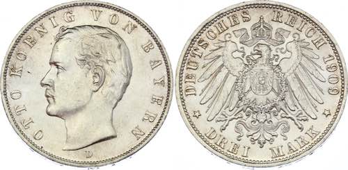 Germany - Empire Bavaria 3 Mark ... 