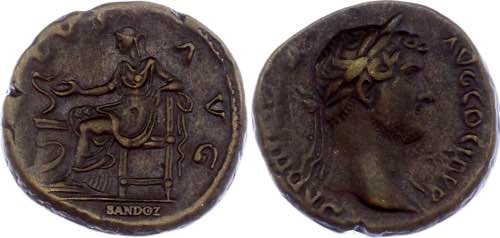 Roman Empire AE As 117 - 138 AD ... 