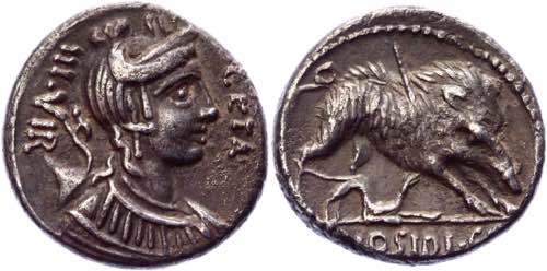 Roman Republic Hosidius AR ... 